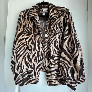 COPY - Carole Little Linen leopard jacket size 2X woman women
